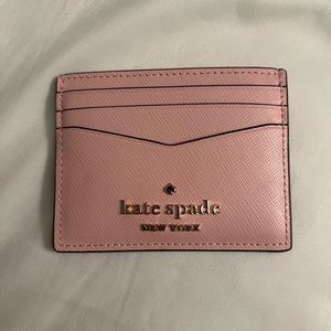 Kate Spade Staci Leather Slim Card Case Card Holder Wallet Pink